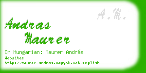 andras maurer business card